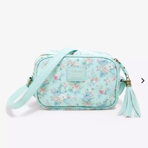 Loungefly Disney Lilo Stitch Scrump Mint Floral Camera Crossbody Bag